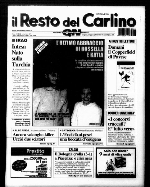 Il Resto del Carlino : giornale dell'Emilia